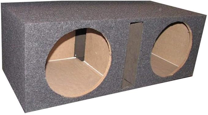 Hifonics 2 Pack Subwoofers, 12" 1600W Car Audio DVC Speakers Bundled with QPower Ported Enclosure Box