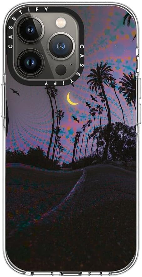 CASETiFY Clear iPhone 13 Pro Case [Not Yellowing / 6.6 ft. 3X Military Grade Drop Protection/Compatible with Magsafe] - Palm Vibes - Clear
