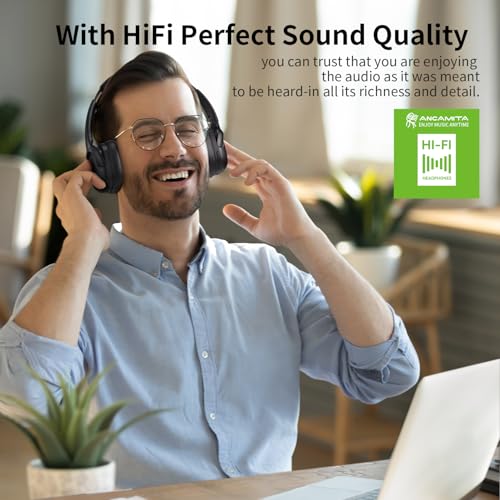 Hybrid Active Noise Cancelling Headphones, Wireless Over Ear Bluetooth
