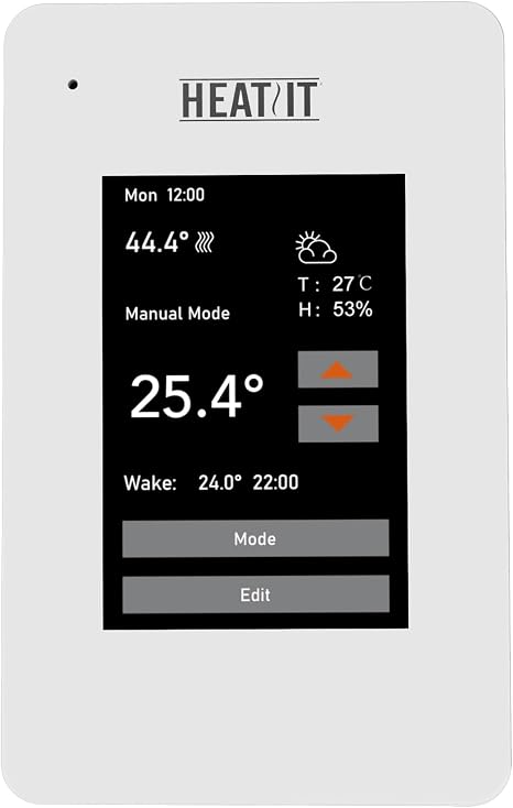 HEATIT ET-7A Touchscreen Programmable Thermostat, Voice Control