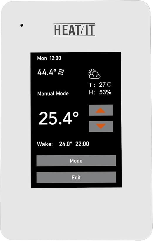 HEATIT ET-7A Touchscreen Programmable Thermostat, Voice Control