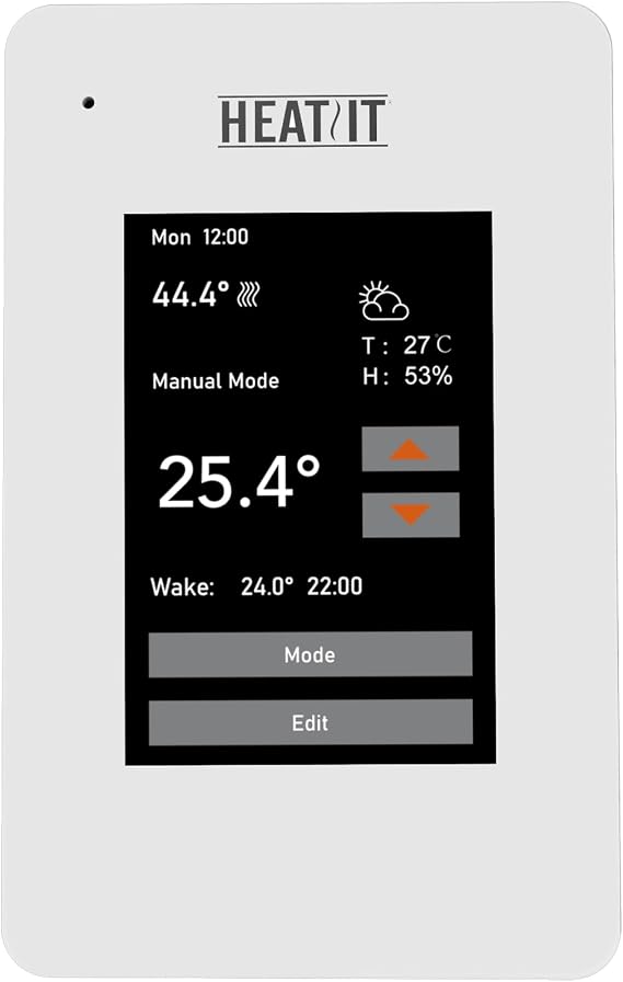 HEATIT ET-7A Touchscreen Programmable Thermostat, Voice Control