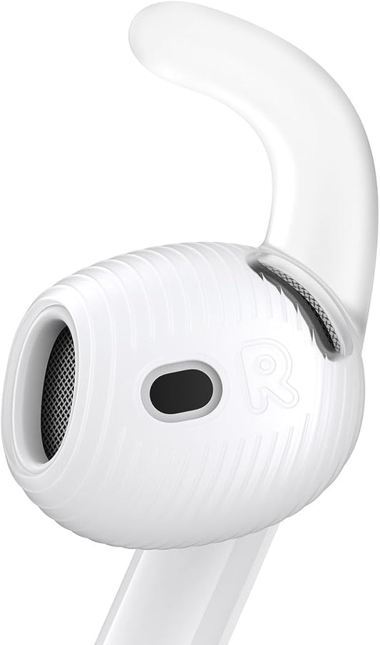 Gcioii 3 Pairs for AirPods 4 Ear Hooks Covers [Added Storage Pouch] Anti-Slip Accessories Compatible with Apple AirPods 4th Generation (Translucent)