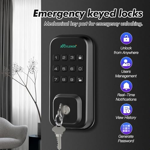 Keyless Entry Door Lock, Smart Lock for Front Door w - Image 2