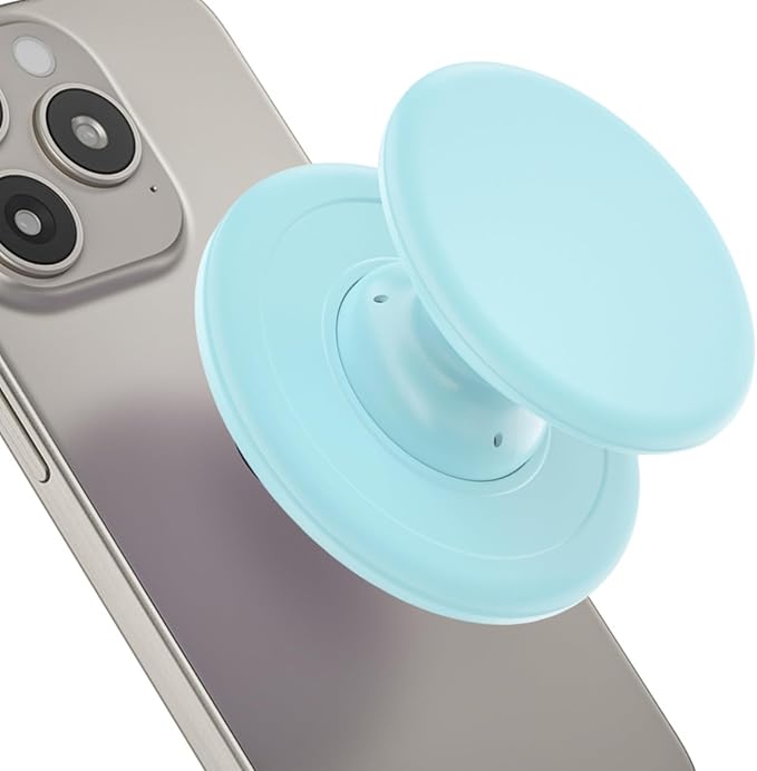 for Magsafe Ring Grip, Magnetic Phone Grip Holder, Magnetic Collapsible Expandible Mobile Phone Grip Stand Holder for iPhone 17 16 15 14 13 12 Series, Sky Blue