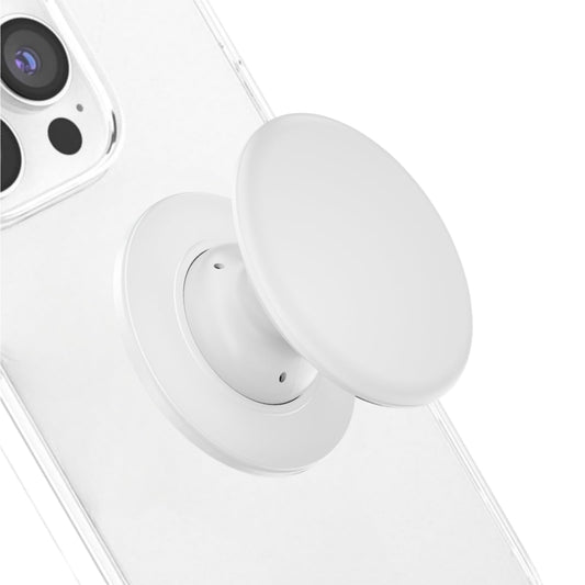 Macaron Solid Color Design Expandable and Collapsible Mobile Phone Grip Stand Holder for Phone Tablet Cell Phone Accessory, White