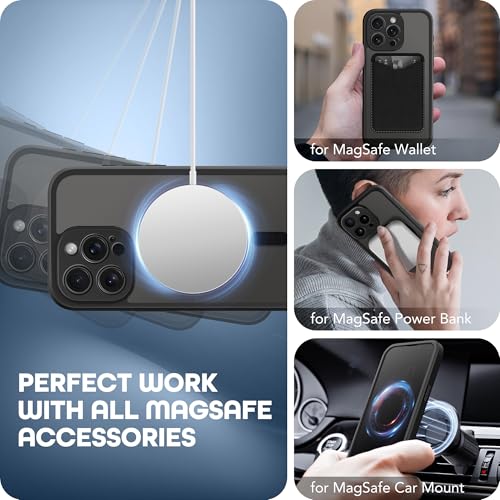 TIESZEN for iPhone 15 Pro Case, Compatible with MagSafe, Black - Image 5
