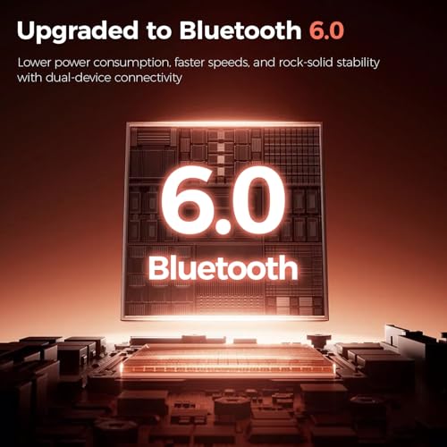 havit 132H Playtime Noise Cancelling Headphones, Over Ear Wireless Bluetooth Headphones with Hybrid ANC, Fast Charge, Dual Device Connection, Foldable Design with Mic for Travel, Work & Office