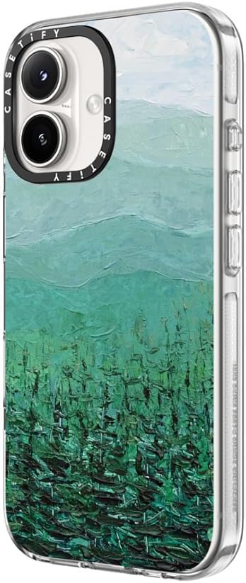 CASETiFY Clear iPhone 16 Case [Not Yellowing / 6.6 ft. 3X Military Grade Drop Protection/Compatible with Magsafe] - Pine Forest - Clear