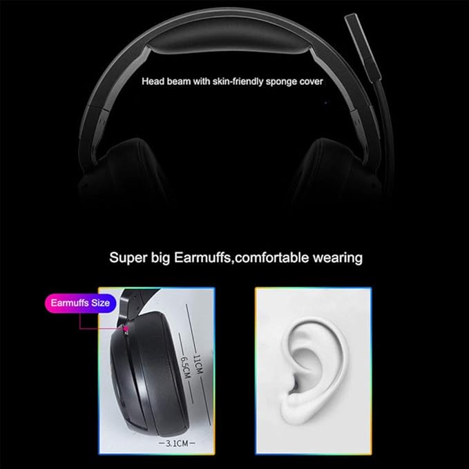 Wired Gaming Headset USB 7.1 Surround Sound Gaming Headset for PC Gamer Xiberia 3.5mm Bass Casque Game Headset for PS4/New Xbox One/Mac with Mic
