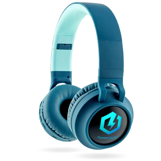 PowerLocus Kids Headphones Wireless, Bluetooth Headphones for Kids Over Ear, LED Lights, 85dB Safe Volume Limit, Foldable, Micro SD Mode, Built-in and Line-in Microphone for Phones,Tablets,Laptop