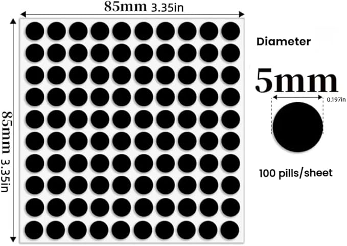100pcs LED Light Blocking Stickers for Ray-Ban Meta Wayfarer/Skyler/Headliner Accessories and RayNeo V3, Blackout Stickers Light Dimming Sticker for Smart Glasses (for Ray-Ban Meta)