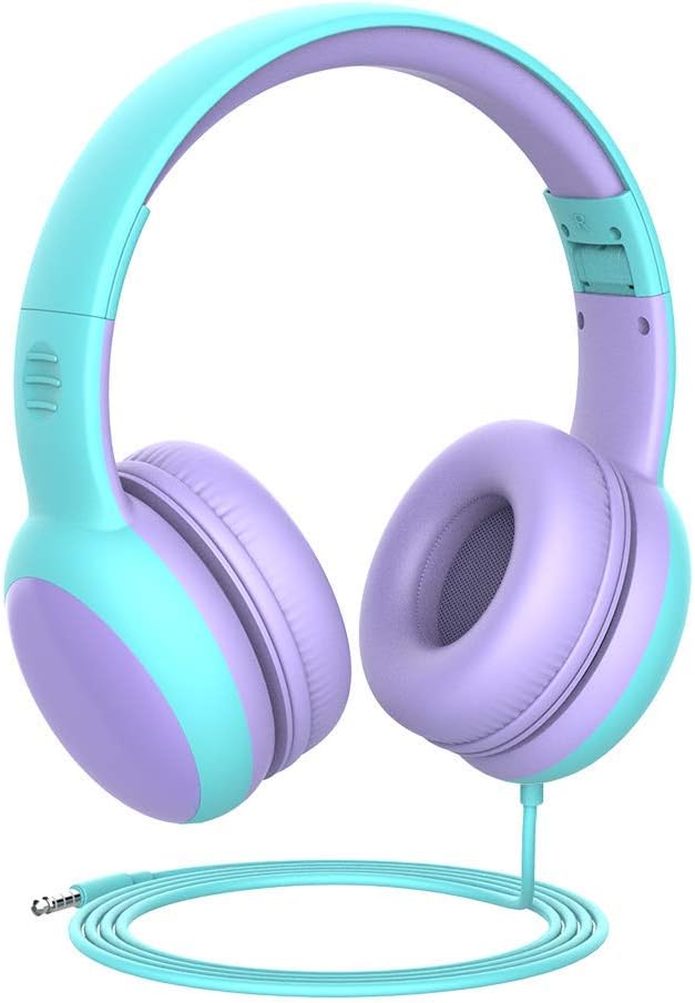 gorsun Kids Headphones with Limited Volume, Toddler Headphones for Boys and Girls, Children's Headphone Over Ear, Wired Headset Earphones for Children