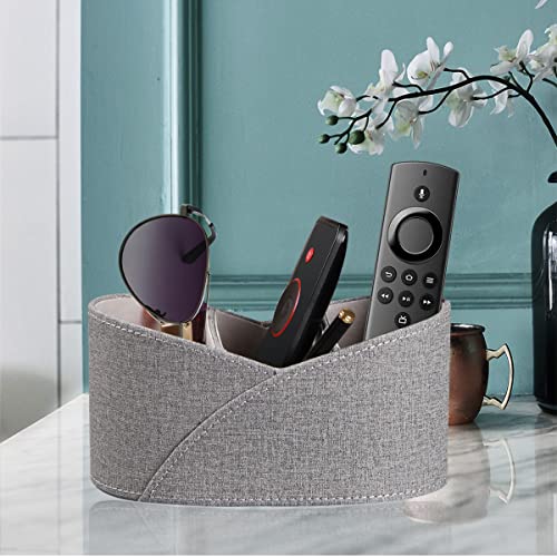 PU Leather TV Remote Control Holder,Pen Caddy/Cup,Art Supplies Organizer