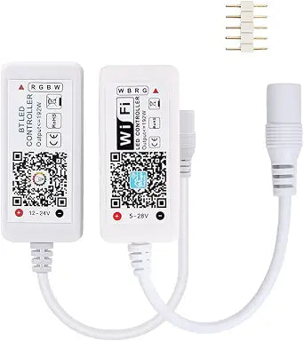 通用 DC12-24V WiFi Bluetooth Wireless Control Mini LED Controller RGB RGBW by iOS/Android Phone for LED Strip 5050 RGB RGBW RGBWW (WiFi RGBW)