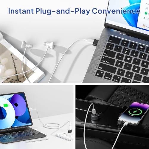 Elebase USB to USB C Adapter for iPhone 17 4Pack,USB | Charging & Powe - Image 7
