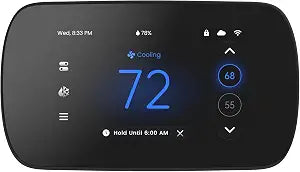 Smart Thermostats for Home, WiFi Thermostats 4.3 Inches Touch Screen Compatible with Alexa and Google Assistant, 7day x 8period Programmable Control Programmable, C-Wire Required