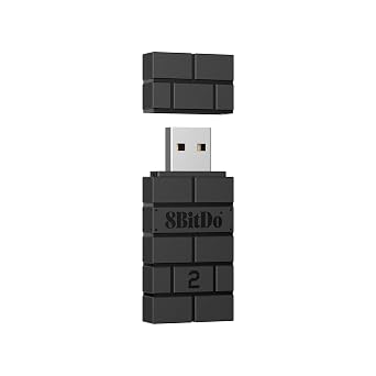 8BitDo Wireless USB Adapter 2 for Switch 2, Windows PC, Mac & Raspberry Pi, Compatible with Xbox Series X & S Controller, Xbox One Bluetooth, Switch Pro and PS5 Controller (Black)