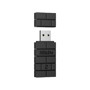 8BitDo Wireless USB Adapter 2 for Switch 2, Windows PC, Mac & Raspberry Pi, Compatible with Xbox Series X & S Controller, Xbox One Bluetooth, Switch Pro and PS5 Controller (Black)