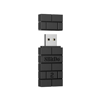 8BitDo Wireless USB Adapter 2 for Switch 2, Windows PC, Mac & Raspberry Pi, Compatible with Xbox Series X & S Controller, Xbox One Bluetooth, Switch Pro and PS5 Controller (Black)