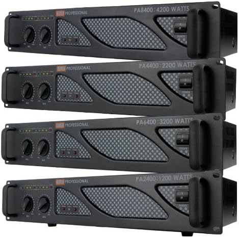EMB Professional PA2400-1200 Watt Rack Mount Professional Power Amplifier for PA Systems, Bands, Clubs, DJs and Live Sound
