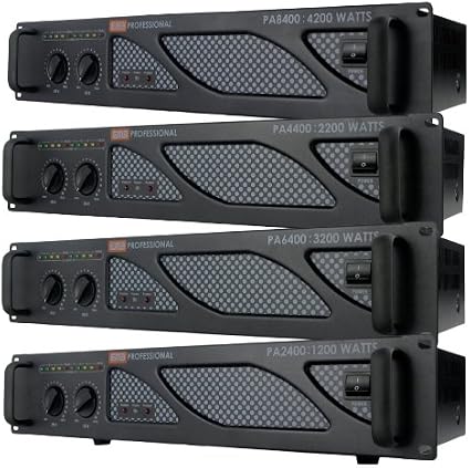 EMB Professional PA2400-1200 Watt Rack Mount Professional Power Amplifier for PA Systems, Bands, Clubs, DJs and Live Sound
