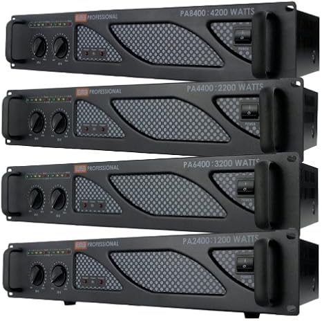 EMB Professional PA2400-1200 Watt Rack Mount Professional Power Amplifier for PA Systems, Bands, Clubs, DJs and Live Sound