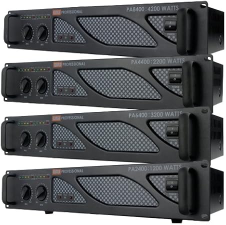 EMB Professional PA2400-1200 Watt Rack Mount Professional Power Amplifier for PA Systems, Bands, Clubs, DJs and Live Sound