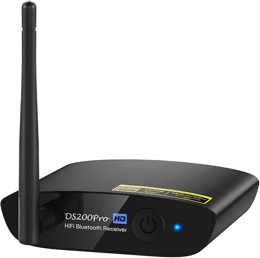 1Mii DS200Pro Bluetooth 5.3 Receiver for Home Stereo, HiFi Wireless Audio Adapter with LDAC, Built-in DAC, Long Range, Optical & RCA Outputs
