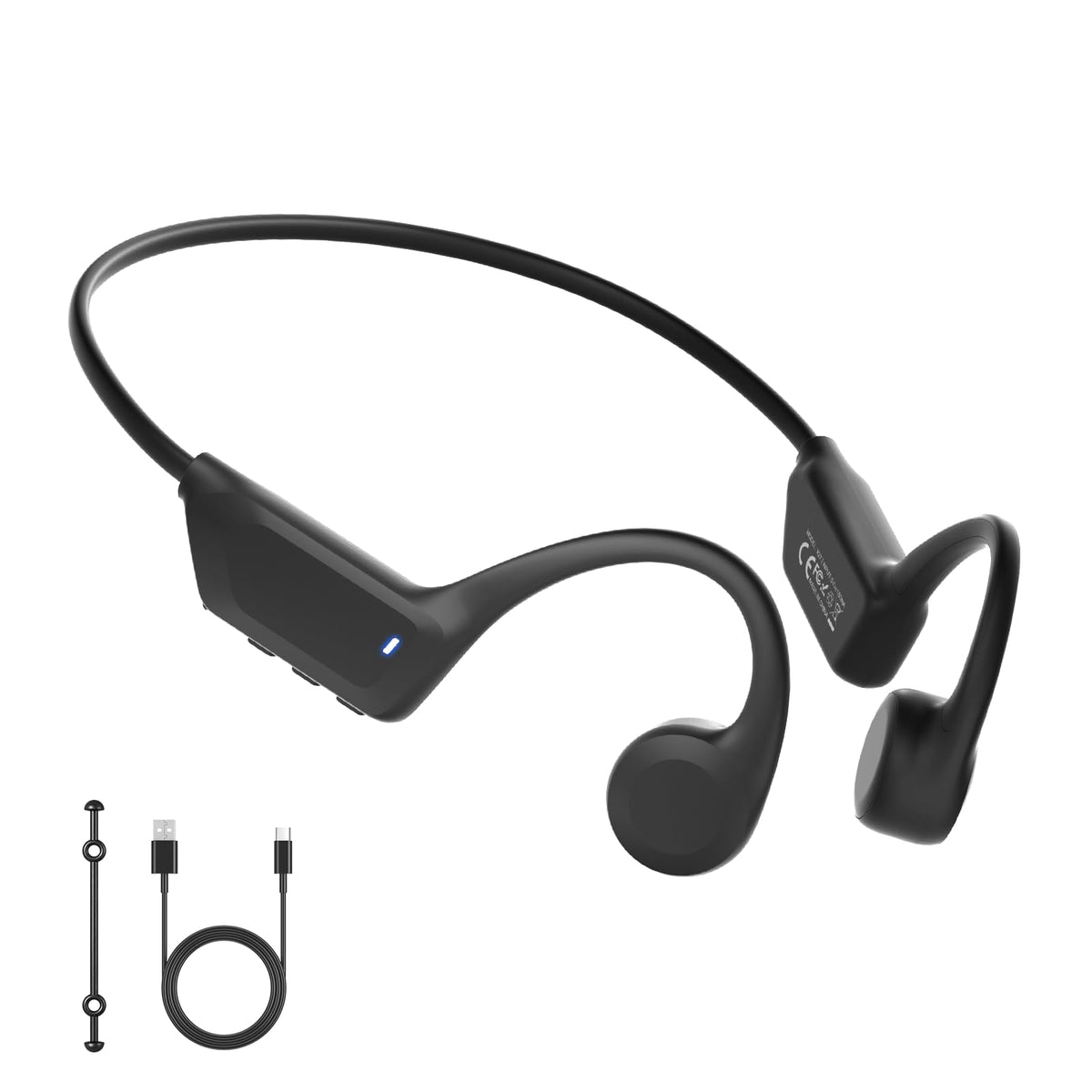 Bone Conduction Headphones, Bluetooth 6.0 Open-Ear Ergonomic Wireless Sports Headphones, IPX5 Waterproof Sweatproof, 10H Playtime for Running, Gym, Training, Fitness