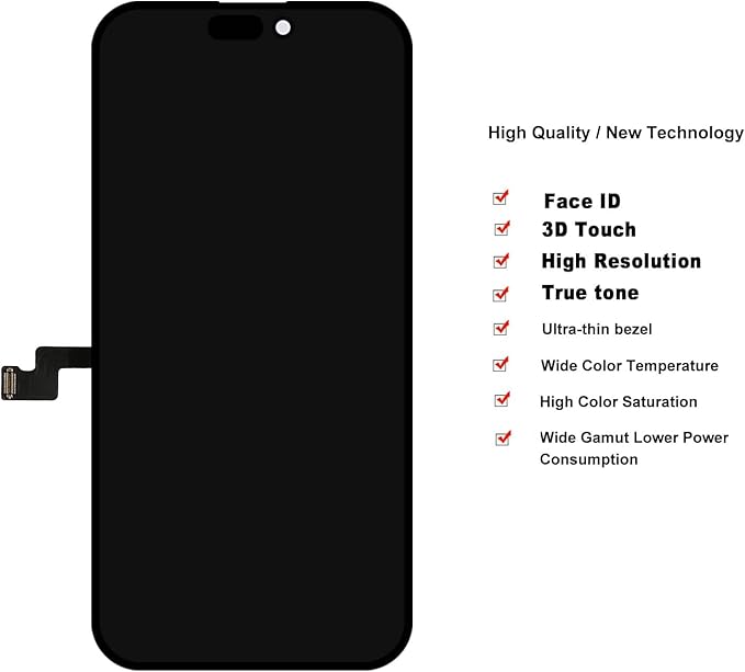 for iPhone 16 pro max Screen Replacement - 6.9 inch 3D Touch FHD Display LCD Full Repair Kit with Digitizer, Tools, Tempered Glass & Waterproof Adhesive
