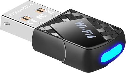 USB WiFi 6 Adapter for PC & Bluetooth 5.4 Dongle