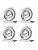4 Pack Refrigerator Freezer Thermometer Large Dial Analog Thermometer