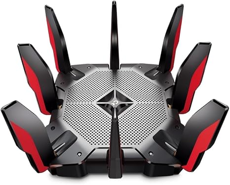 TP-Link - Archer AX11000 Tri-Band Wi-Fi 6 Router - Black/Red (Renewed)