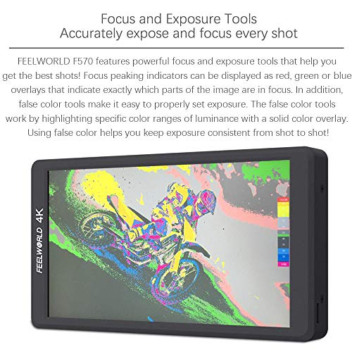 FEELWORLD F570 Camera Monitor 5.7″ 4K Field Camera Monitor On-Camera Monitor with HDMI Input/Output IP Full HD 1920x1080