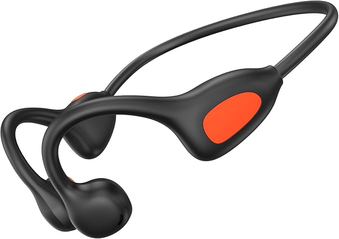 Open Ear Headphones,Bone Conduction Earphones Bluetooth 6.1 Wireless Air Conduction Headphones Sport Earbuds,IPX6 Waterproof,Clear Call,Lightweight Earphones for Running Cycling Workouts(Black)