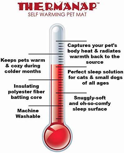 Furhaven ThermaNAP Self-Warming Cat Bed for Indoor Cats & Small Dogs, Washable & Reflects Body Heat - Quilted Faux Fur Reflective Bed Mat - Leopard, Small