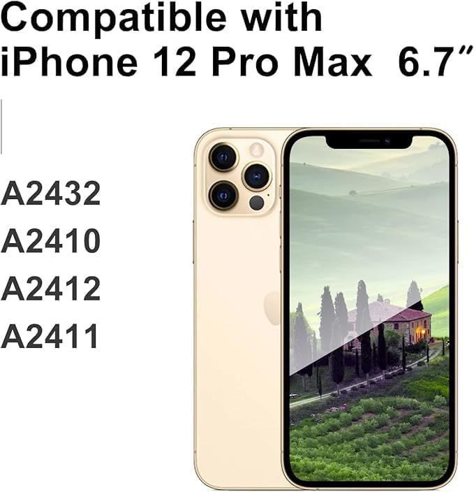 LL TRADER Screen Replacement for iPhone 12 Pro Max 6.7'' LCD Retina FHD Display COF Touch Screen Digitiser with Repair Tool Kits, Waterproof Tape, Screen Protoctor 2025 New for USA