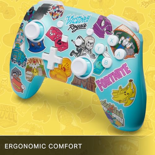 PowerA Enhanced Wireless Controller for Nintendo Switch/Switch 2 / Switch Lite/OLED Model - Fortnite Sticker Mania - Gamepad, game controller, Officially Licensed
