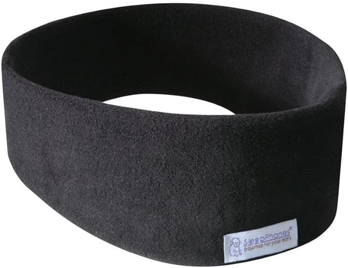 SleepPhones Wireless Sleep Headphones by AcousticSheep V8 | 24-Hour Battery | Original and Most Comfortable Bluetooth Headphones for Sleeping (Medium, Midnight Black Fleece)