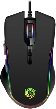 Wired Gaming Mouse - Computer Corded Mouse with 6 Programmable Buttons