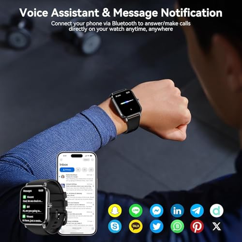 Smart Watch for Men Women, 1.83" HD Touchscreen Fitn | Smartwatches - Image 4