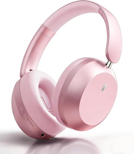 Wentronic Y05 Wireless Bluetooth Headphone, Noise Cancelling, Pink