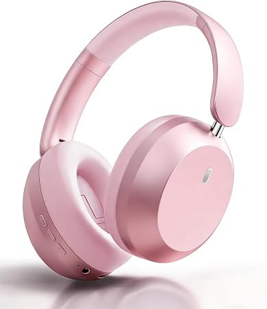 Wentronic Y05 Wireless Bluetooth Headphone, Noise Cancelling, Pink