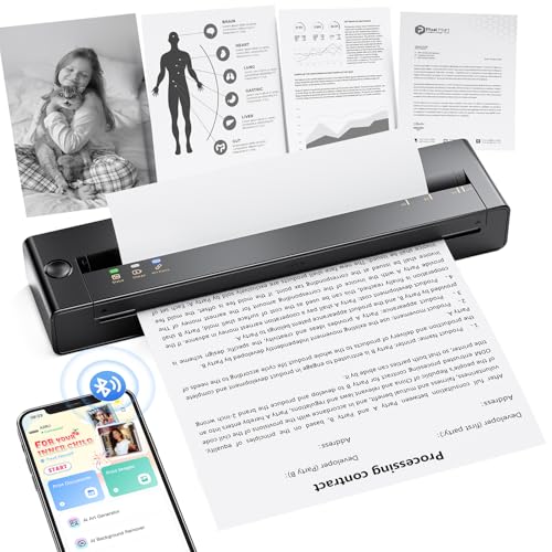 TATTMUSE A28U Inkless Thermal Portable Printer Wireless for Travel 8.5 x 11