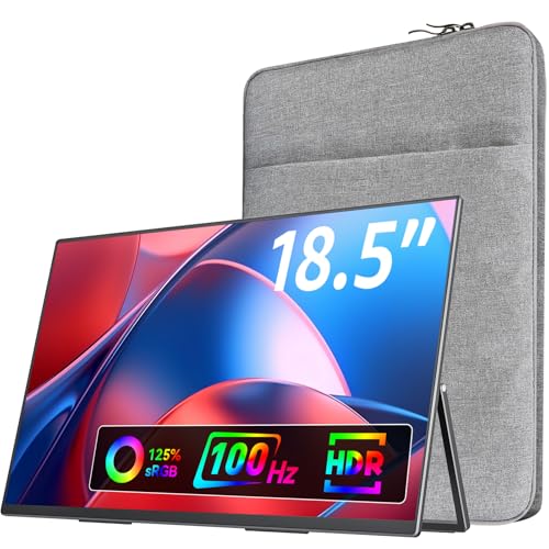 VisionOwl Portable Monitor for Laptop, IPS USB-C HDMI Travel Second Monitor for MacBook Pro Air, PC, PS5, Xbox, Portable Second Screen, Built-in Kickstand, Speakers, VESA Mountable - Image 2