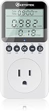 KETOTEK Watt Meter Power Meter Plug Electricity Usage Monitor for Home, Energy Monitor with LCD Display, Kilowatt Meter Socket Outlet, Voltage Amps Power Consumption Meter, Overload Protection - Image 1