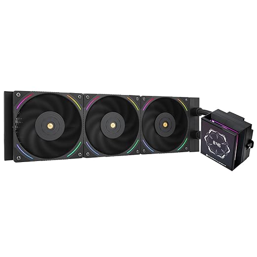 Thermalright Hyper Vision 360 ARGB AIO CPU Liquid Cooler - Magnetic Fixed 3.95" LCD Display Screen, 2150RPM PWM Fans, for AMD AM4/AM5 & Intel LGA1150/1151/1200/2011/1700/1851 | Black