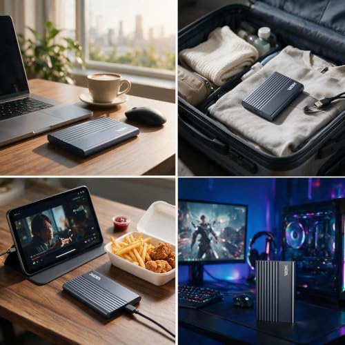 500GB External Hard Drive,USB 3.0 for PC, Mac, Desktop, Laptop, Smartphone, PS4, Xbox