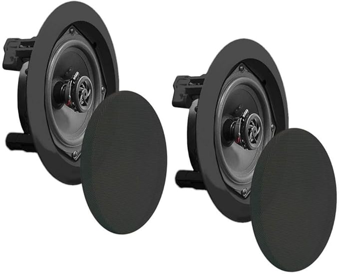 8) New Pyle PDIC81RDBK 250W 8 Inch Flush in-Wall in-Ceiling Speakers